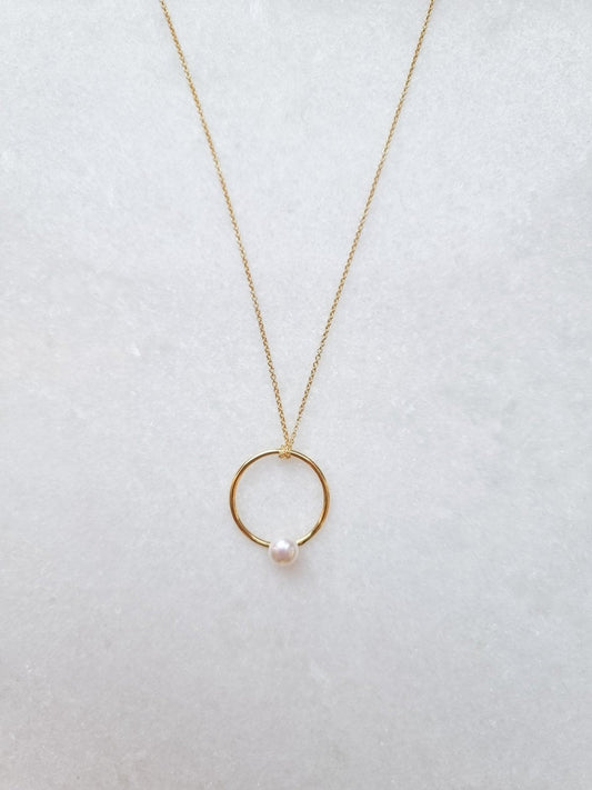 freshwater pearl on ring necklace te koop bij Almost Summer Amsterdam 5040171