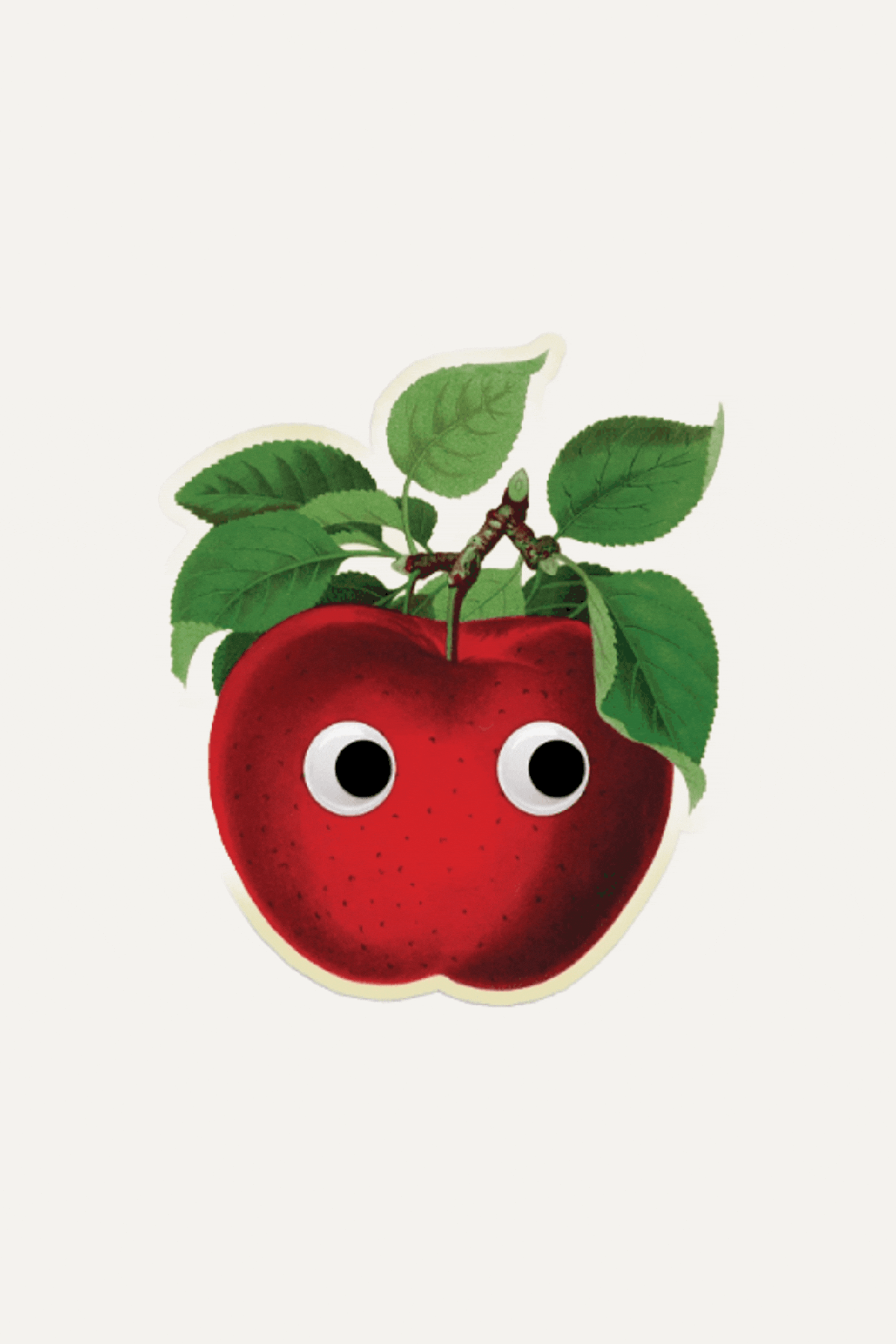 Googly Apple Vinyl Sticker