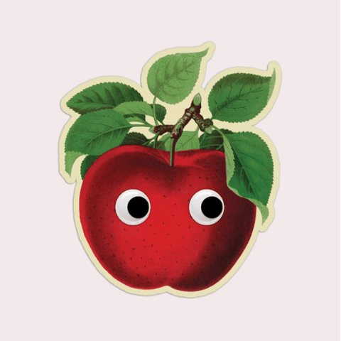 Googly Apple Vinyl Sticker te koop bij Almost Summer Amsterdam 10210