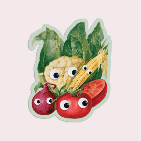 Googly Veg Vinyl Sticker te koop bij Almost Summer Amsterdam 10215