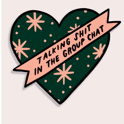 Group Chat Heart Vinyl Sticker te koop bij Almost Summer Amsterdam 10331