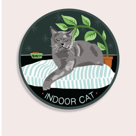 Indoor Cat Vinyl Sticker te koop bij Almost Summer Amsterdam 10332