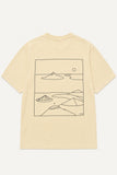 butter milk unisex washes t-shirt island lines