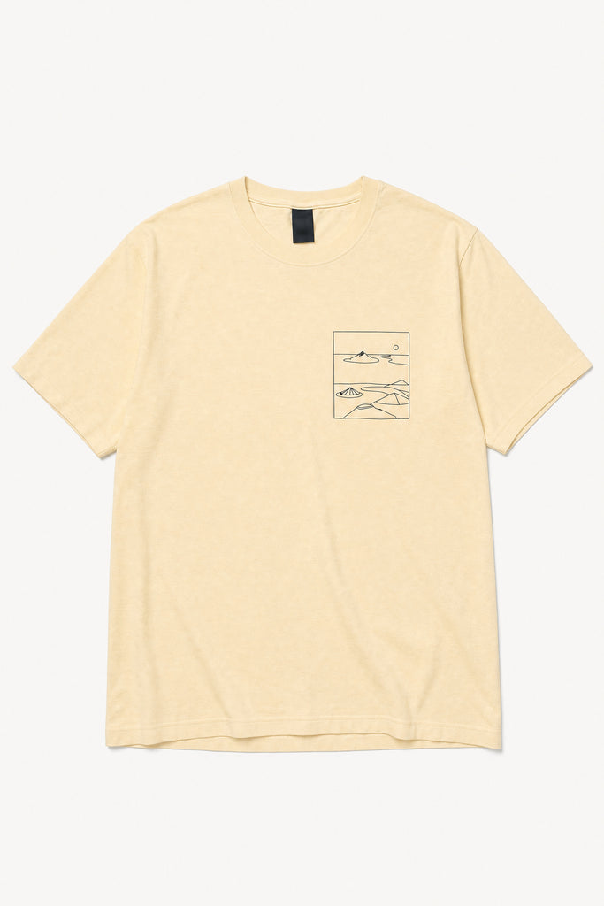butter milk unisex washes t-shirt island lines