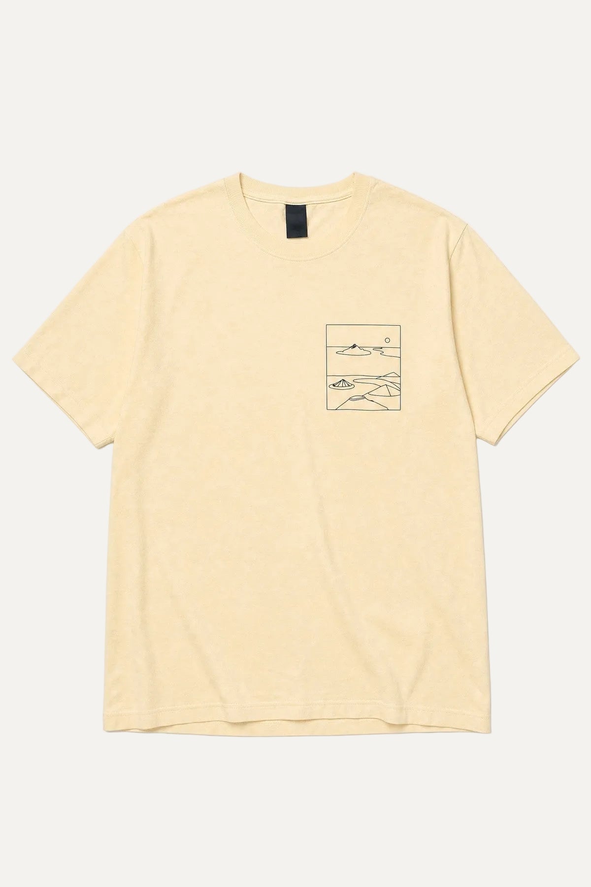 butter milk unisex washes t-shirt island lines