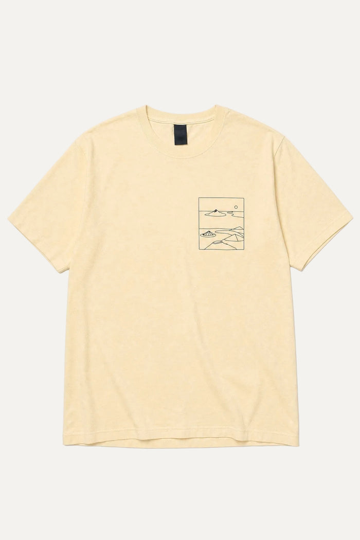 butter milk unisex washes t-shirt island lines