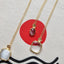 little flower and square stone necklace te koop bij Almost Summer Amsterdam 5030546c