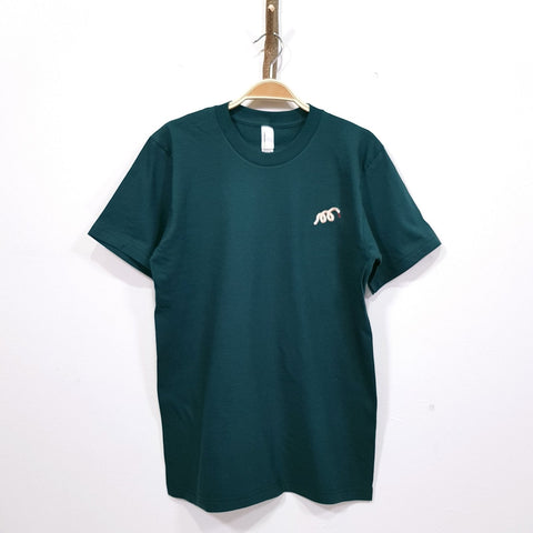 mini snake glazed green unisex organic cotton t-shirt te koop bij Almost Summer Amsterdam 10722