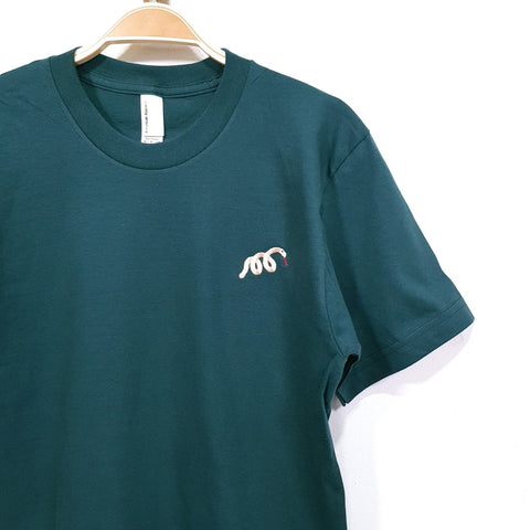 mini snake glazed green unisex organic cotton t-shirt te koop bij Almost Summer Amsterdam 10722