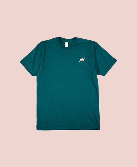 mini snake glazed green unisex organic cotton t-shirt te koop bij Almost Summer Amsterdam 10722