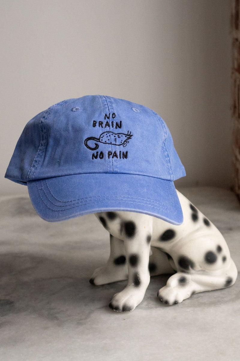 No Brain No Pain Dad Hat - Periwinkle