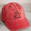 No Brain No Pain Dad Hat Vintage Red