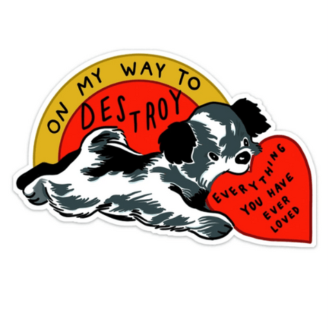 On My Way (Dog) Vinyl Sticker te koop bij Almost Summer Amsterdam 10308