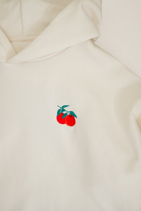 oranges white organic cotton unisex hoodie te koop bij Almost Summer Amsterdam 10453