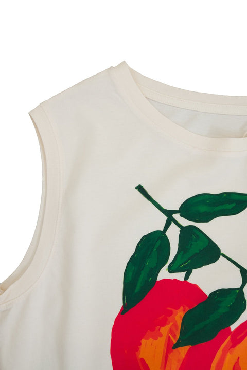 oranges womens cropped tank shirt organic cotton te koop bij Almost Summer Amsterdam 10195