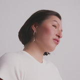 SEA recycled chain earrings silver-plated