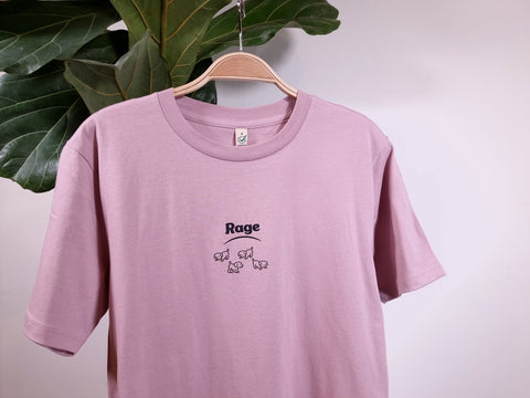 rage purple rose unisex organic cotton t-shirt te koop bij Almost Summer Amsterdam 10054