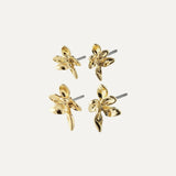 RIKO recycled earrings, 2-in-1 set, gold-plated te koop bij Almost Summer Amsterdam 652412013