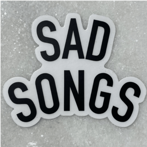 Sad Songs Clear Vinyl Sticker te koop bij Almost Summer Amsterdam 10836