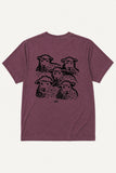 schaapjes washed maroon unisex tee