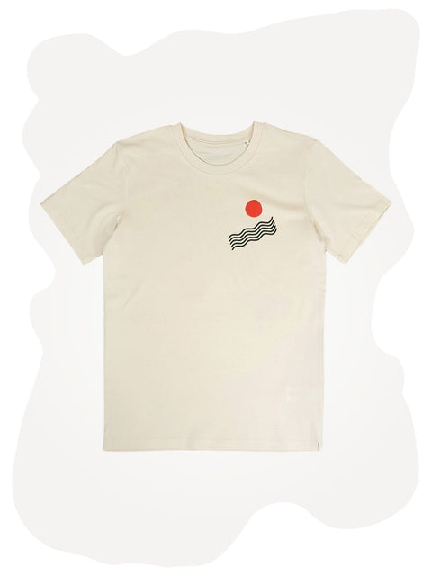 sea sea dot natural raw organic cotton unisex t-shirt te koop bij Almost Summer Amsterdam 11002