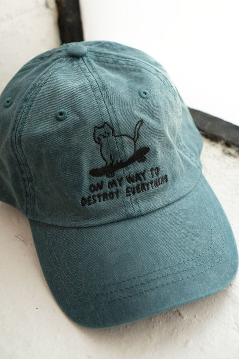 SK8 Cat Dad Hat Teal