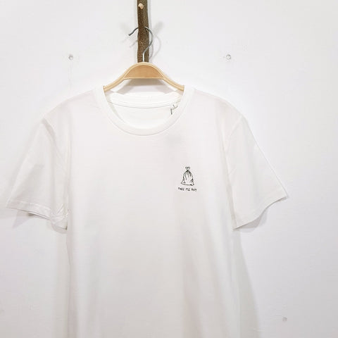 Take me out off white organic cotton t-shirt te koop bij Almost Summer Amsterdam 10739