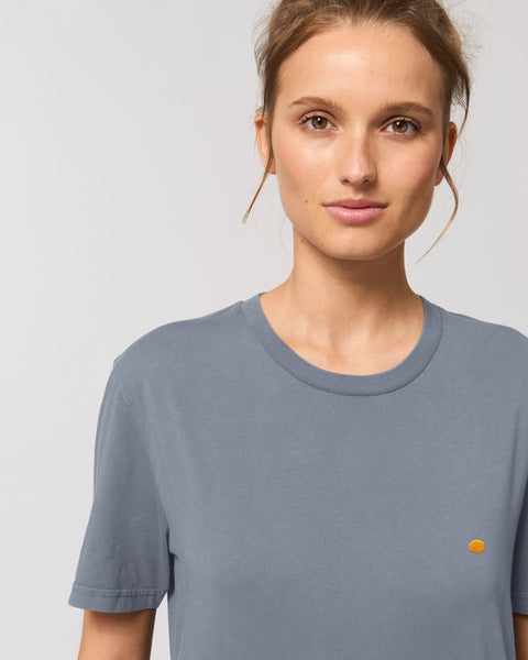 yellow dot G. Dyed Lava Grey Unisex Tees te koop bij Almost Summer Amsterdam STTU831C5141L