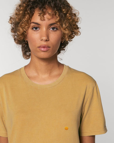 yellow dot G. Dyed Ochre Unisex Tees te koop bij Almost Summer Amsterdam STTU831C5161S