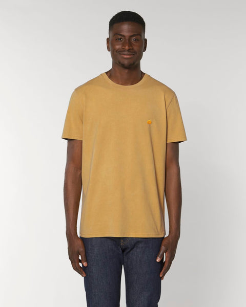 yellow dot G. Dyed Ochre Unisex Tees te koop bij Almost Summer Amsterdam STTU831C5161S