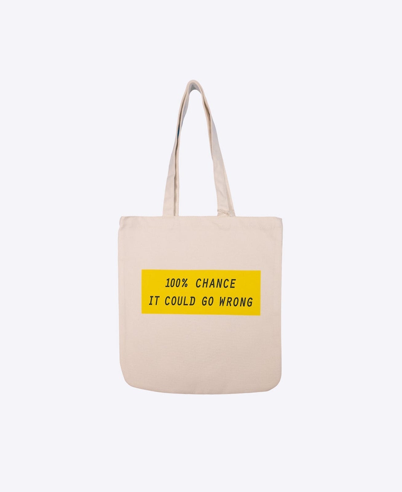 100 percent chance it could go wrong premium tote bag te koop in de webshop van Almost Summer Amsterdam