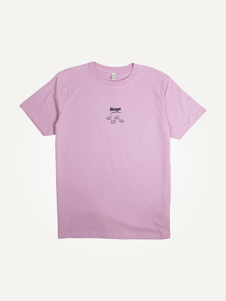 rage purple rose unisex organic cotton t-shirt