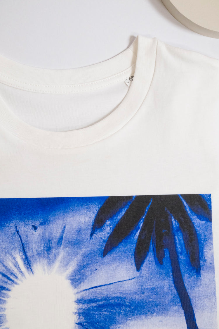 a couple looking at a sunset organic cotton t-shirt
