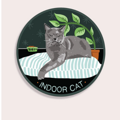 Indoor Cat Vinyl Sticker