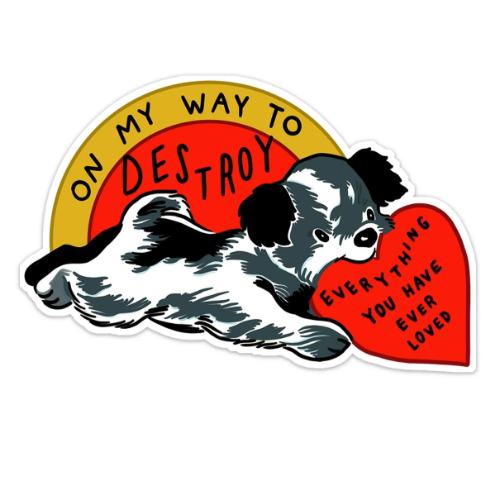 On My Way (Dog) Vinyl Sticker