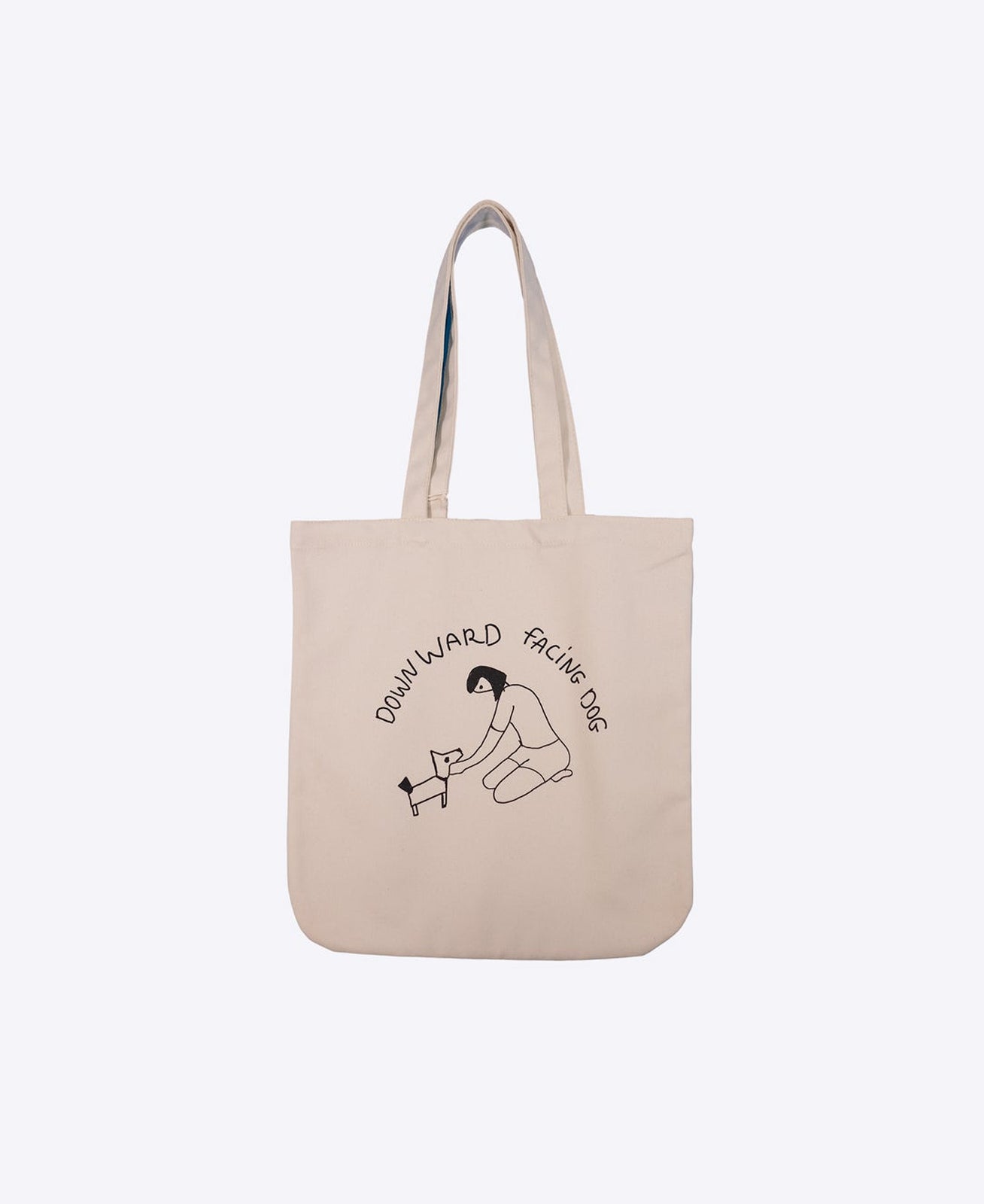 downward facing dog organic cotton premium tote bag te koop in de webshop van Almost Summer Amsterdam