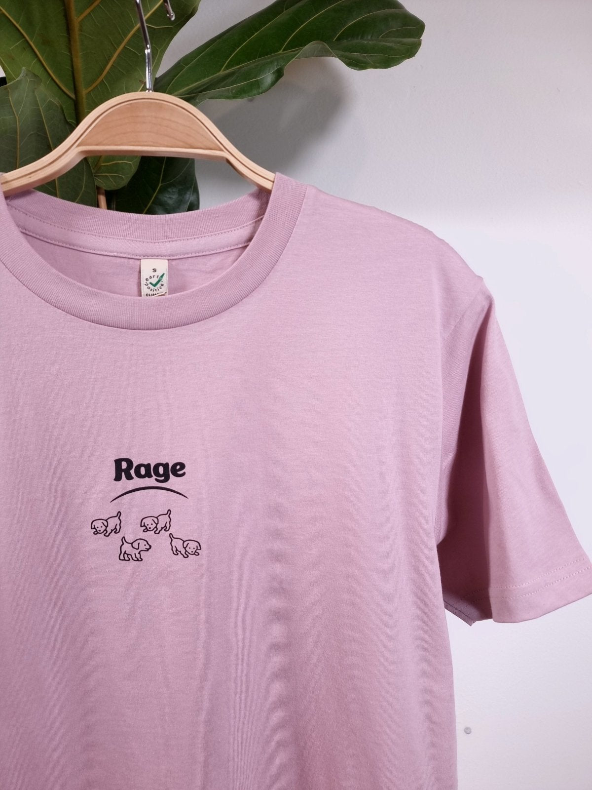 rage lila rose unisex organic cotton t-shirt te koop in de webshop van Almost Summer Amsterdam