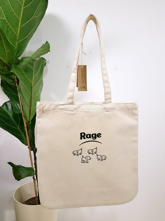 rage premium tote bag organic cotton te koop in de webshop van Almost Summer Amsterdam