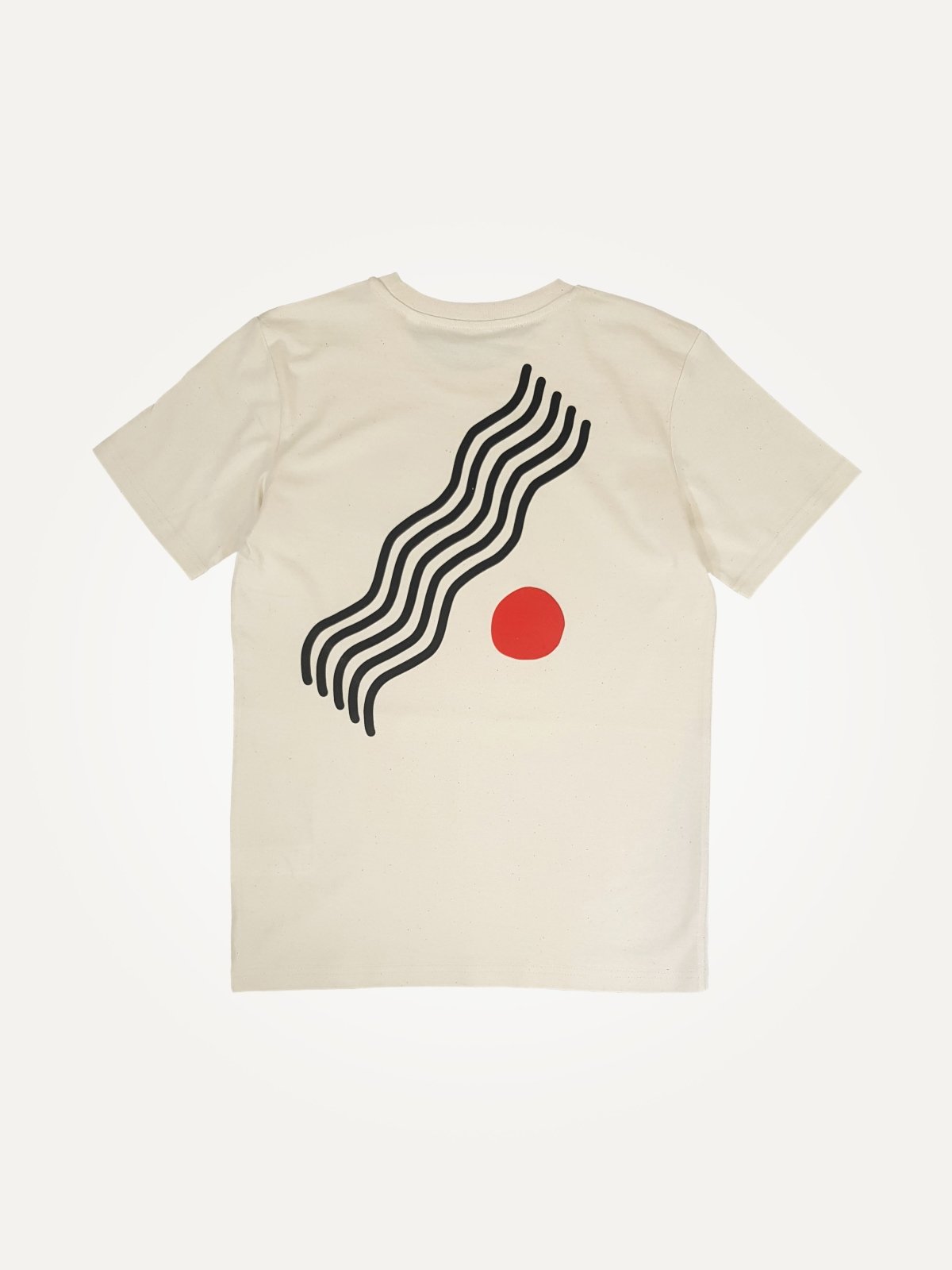 sea sea dot natural raw organic cotton unisex t-shirt te koop in de webshop van Almost Summer Amsterdam