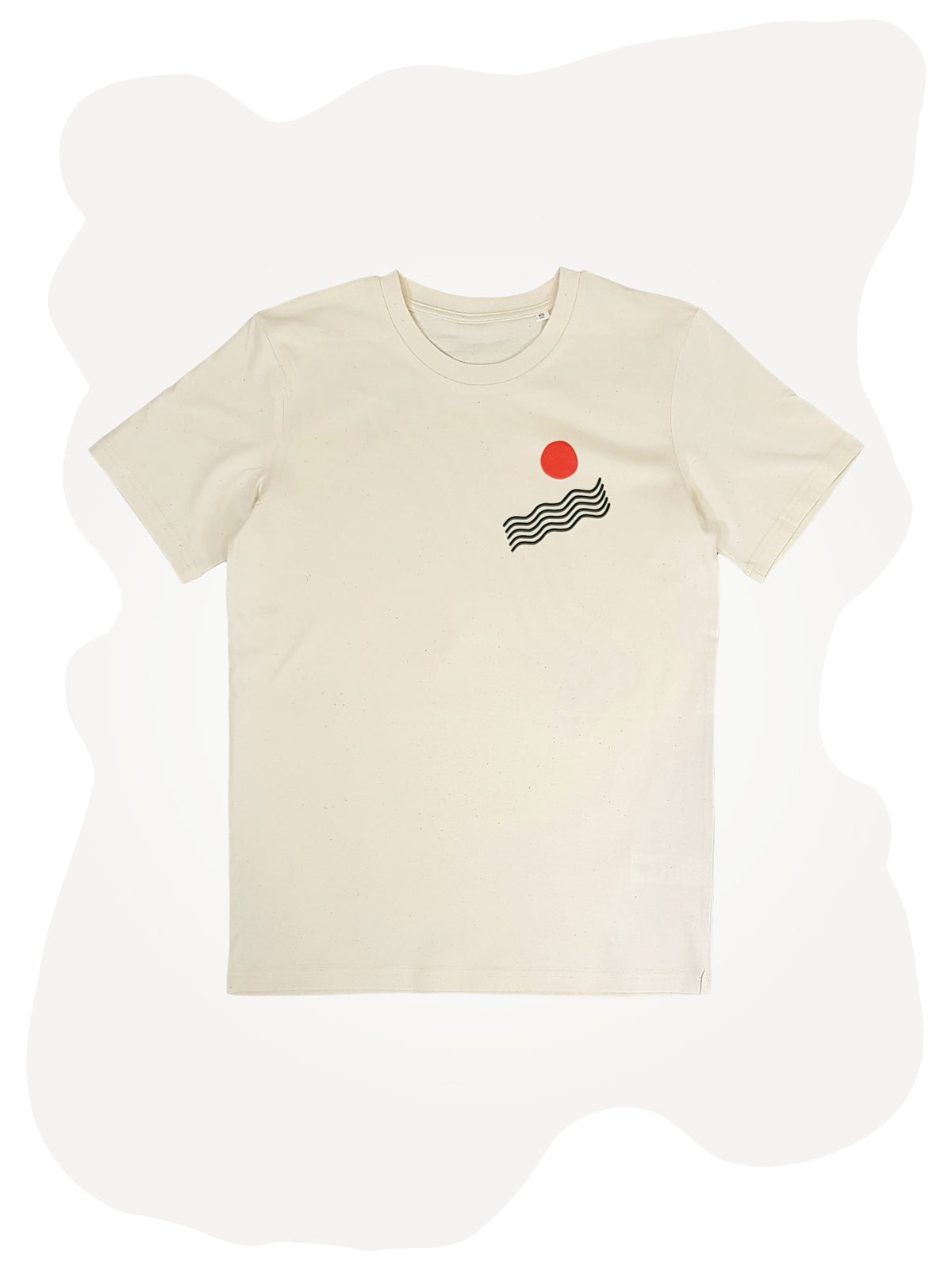 sea sea dot natural raw organic cotton unisex t-shirt te koop in de webshop van Almost Summer Amsterdam