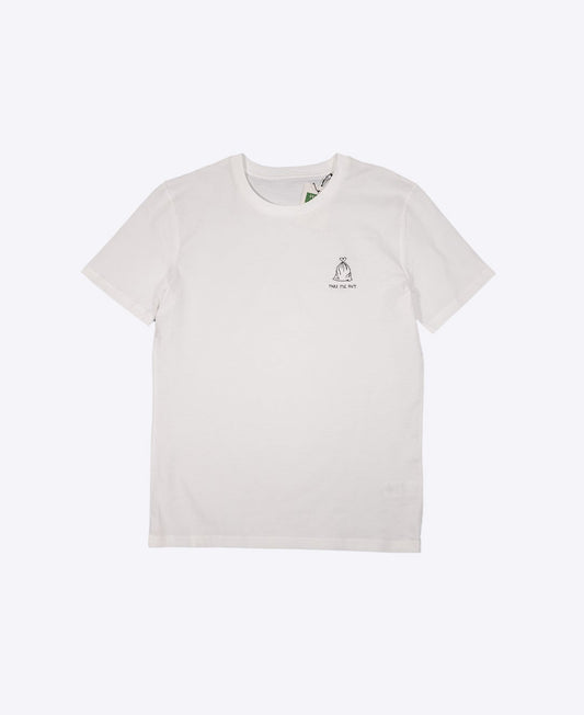 Take me out off white organic cotton t-shirt te koop in de webshop van Almost Summer Amsterdam