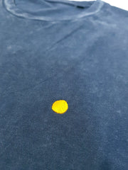 yellow dot G. Dyed Aged India Ink Grey Unisex Tees te koop in de webshop van Almost Summer Amsterdam