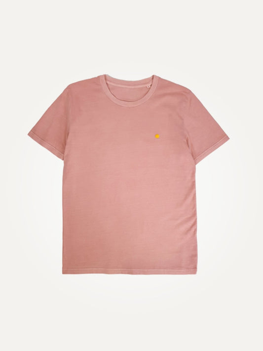 yellow dot G. Dyed Canyon Pink Unisex Tees te koop in de webshop van Almost Summer Amsterdam